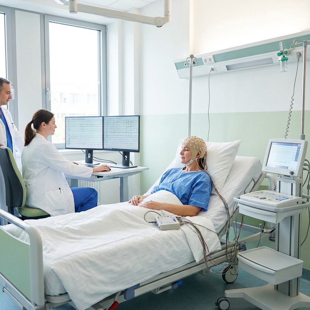 Clinical EEG Monitoring - Medical-Grade EEG System in Hospital Clinical Environment